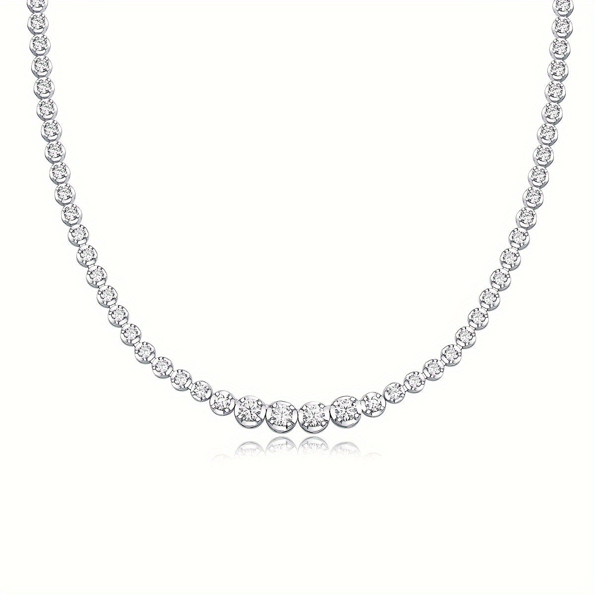 S925 Silver 18k Gold Plated Moissanite Necklace Blazing