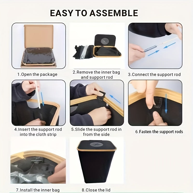 Extra Large 36.98 Gallon Kitchen Recycling Bin with 2 Reusable Bags