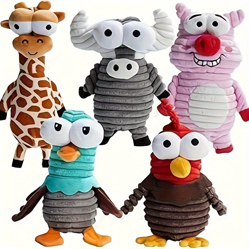 Nocciola Dog Squeaky Toy Set Five Plush Interactive Toys