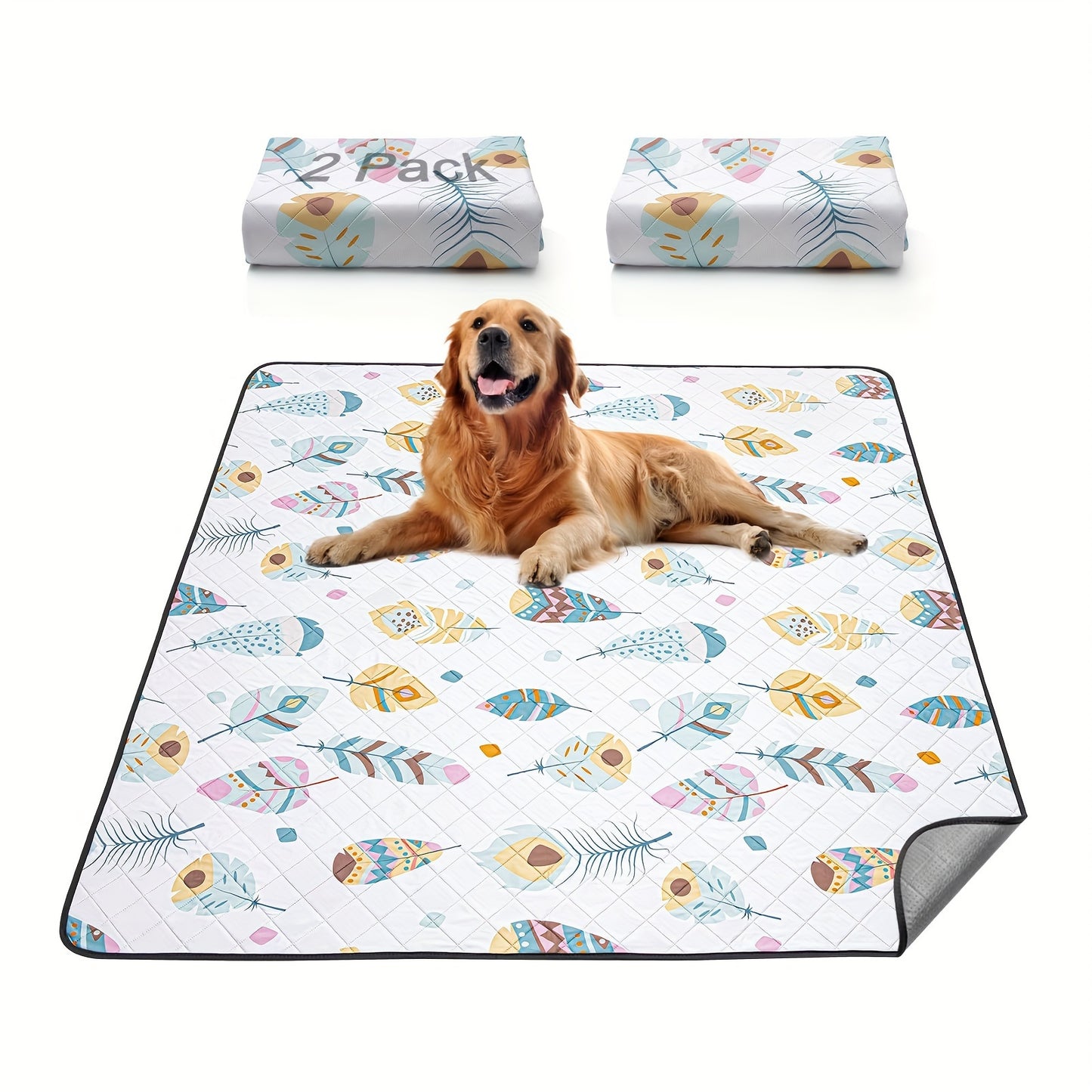 LOOBANI Washable Dog Pee Pads 2 Pack Leak Proof Non Slip