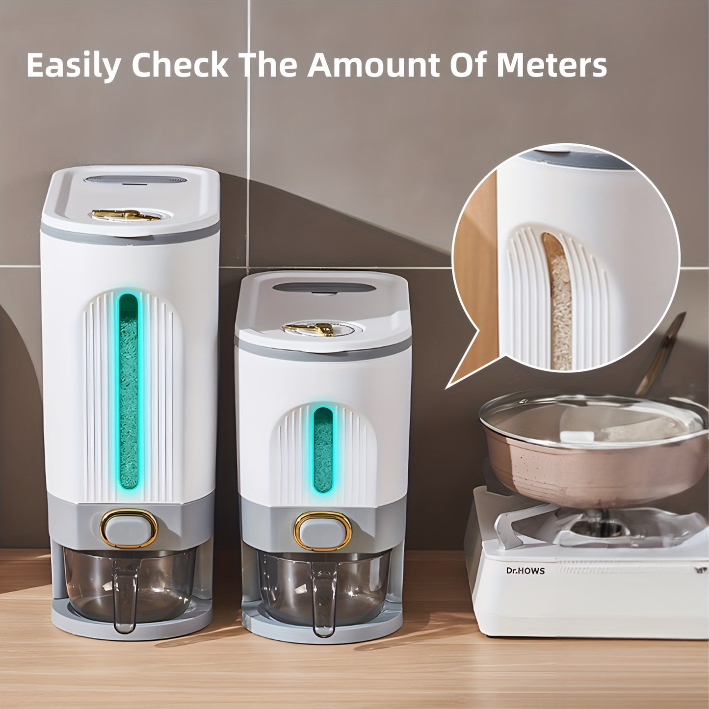 Dynamic Deals Direct Rice Dispenser With Measuring Cup