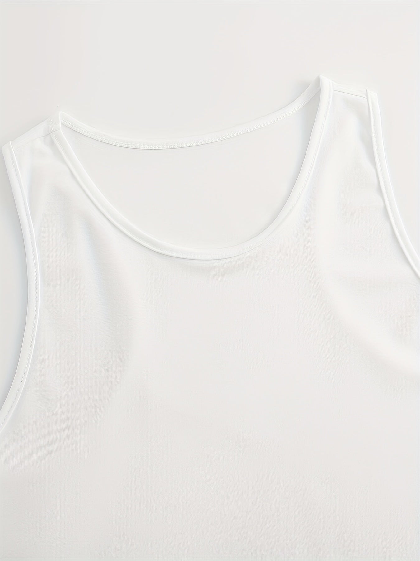 Women's White Sleeveless Tank Top with Artistic Sunflower Design