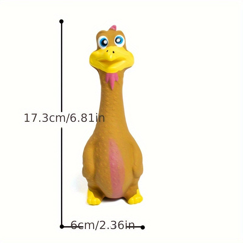 3Pcs Squeaky Chicken Dog Toys Durable Rubber Duck Chew Toys With Screaming Sound Bite Resistant Teeth Grinding Interactive Pet Play For All Breeds