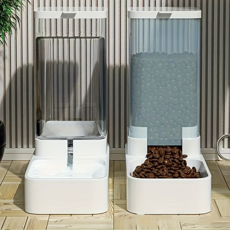 Automatic Gravity Dog & Cat Feeder and Water Dispenser Set