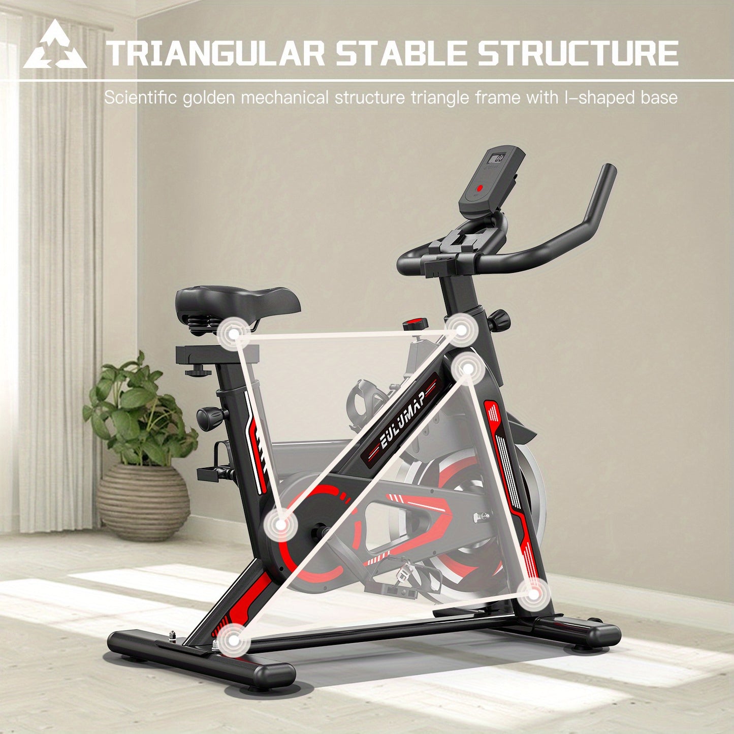 Exercise Bike with Digital Display & Comfortable Seat Cushion
