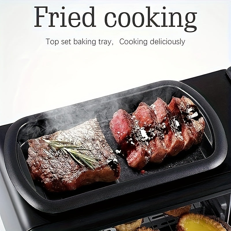 3 In 1 Portable Oven With Coffee Maker And Non-stick Grill