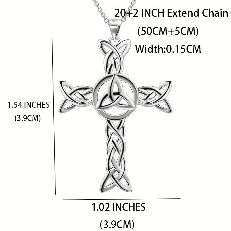 Sterling Silver Celtic Cross Pendant 4.48g 925 Crafted
