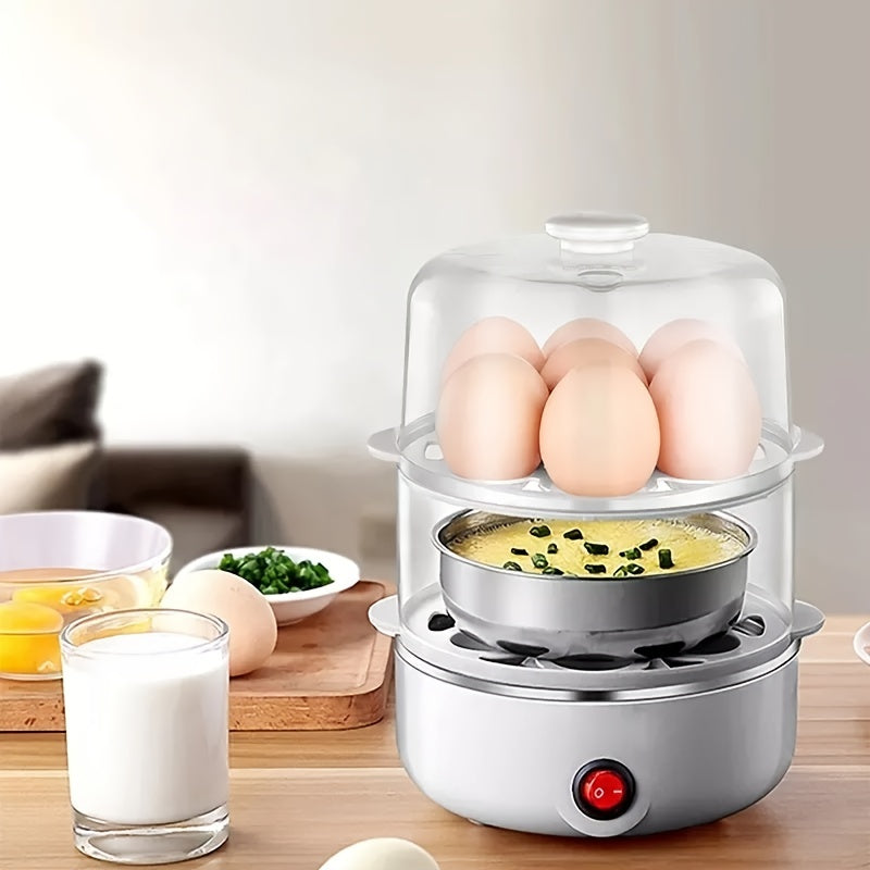 1pc Stainless Steel Electric Egg Cooker for Easy Boiled Eggs