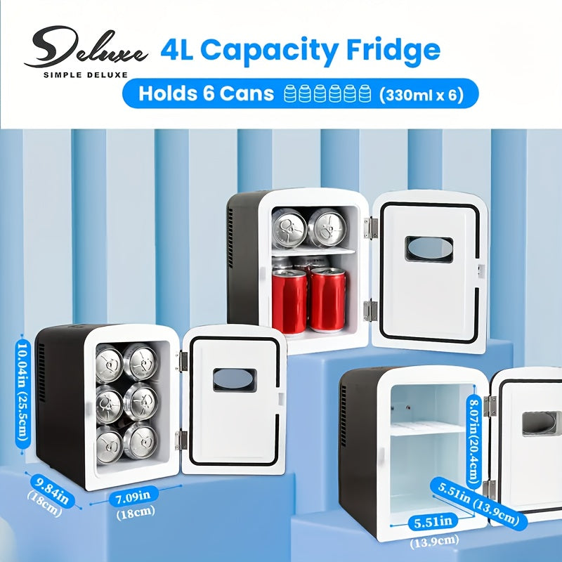 IPower 4L Portable Mini Fridge Warmer And Cooler For Six Cans