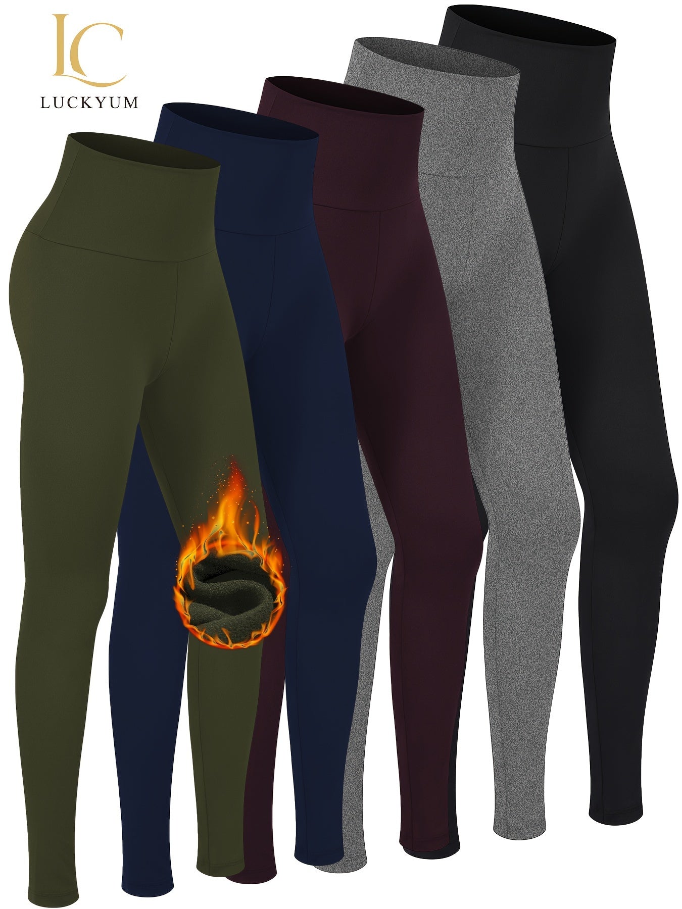 Warm Thermal High Waisted Leggings by Dynamic Deals Direct