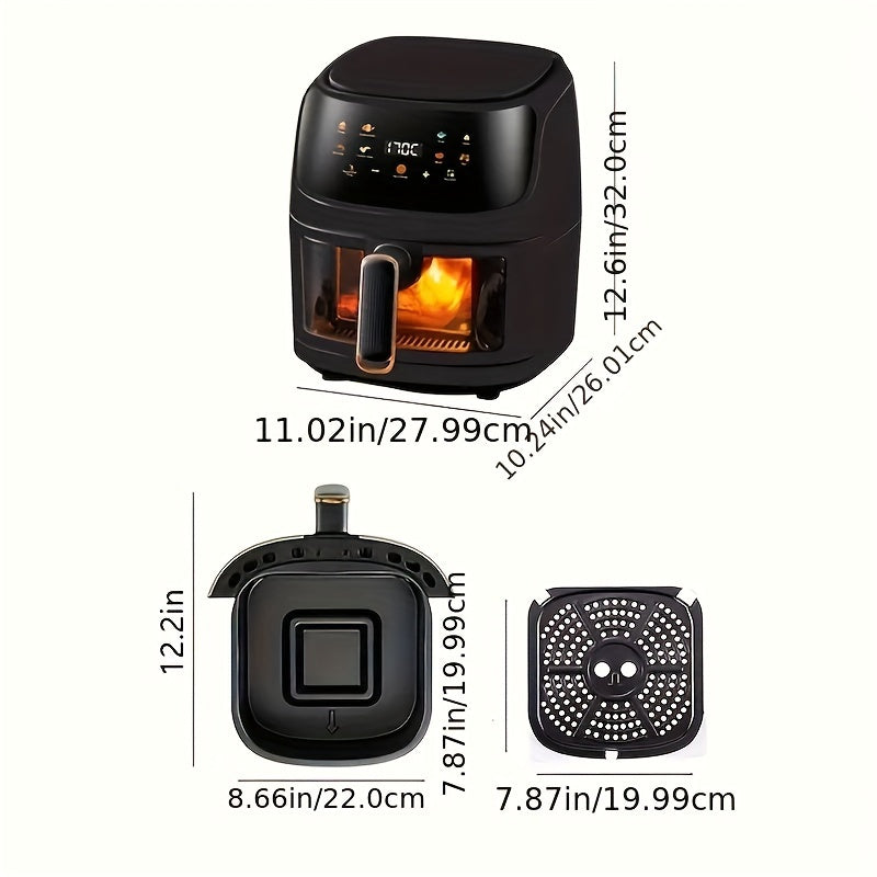 Electric Air Fryer Oven with Smart Cooking Programs, Large Capacity Multifunctional Touch Control