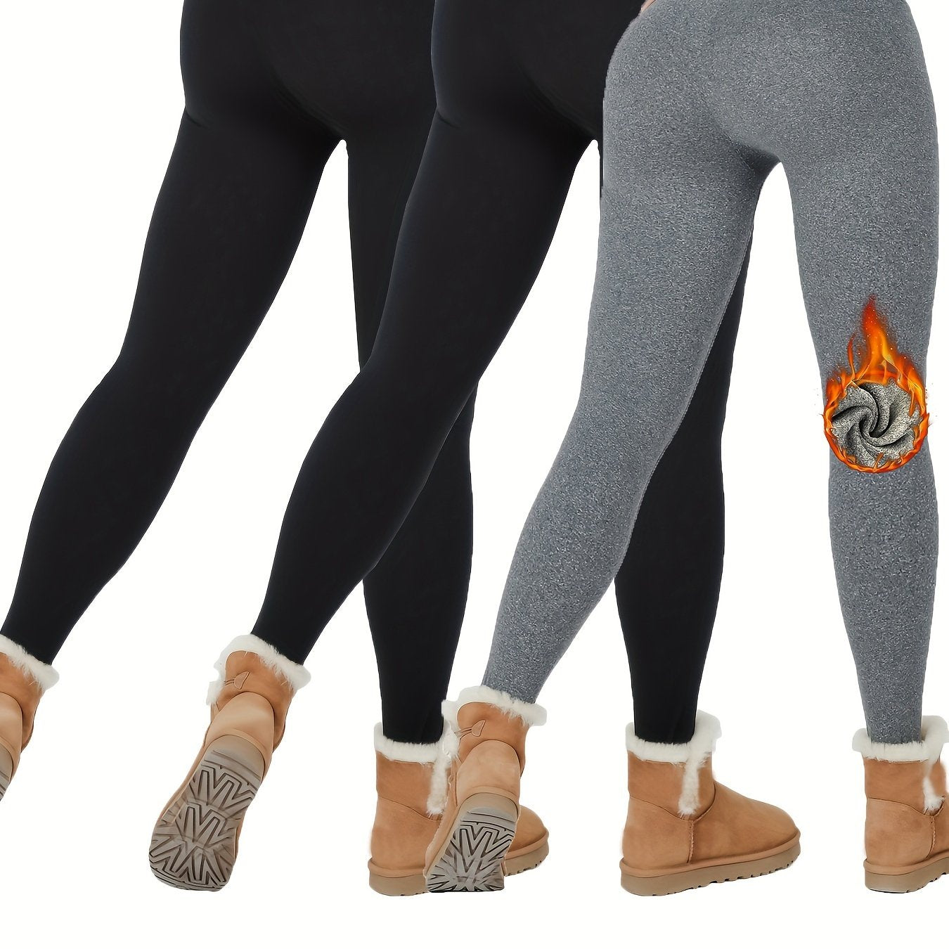 3 Pack Super Soft Plush Lined Thermal Leggings for Women, Workout Yoga Running Warm Pants
