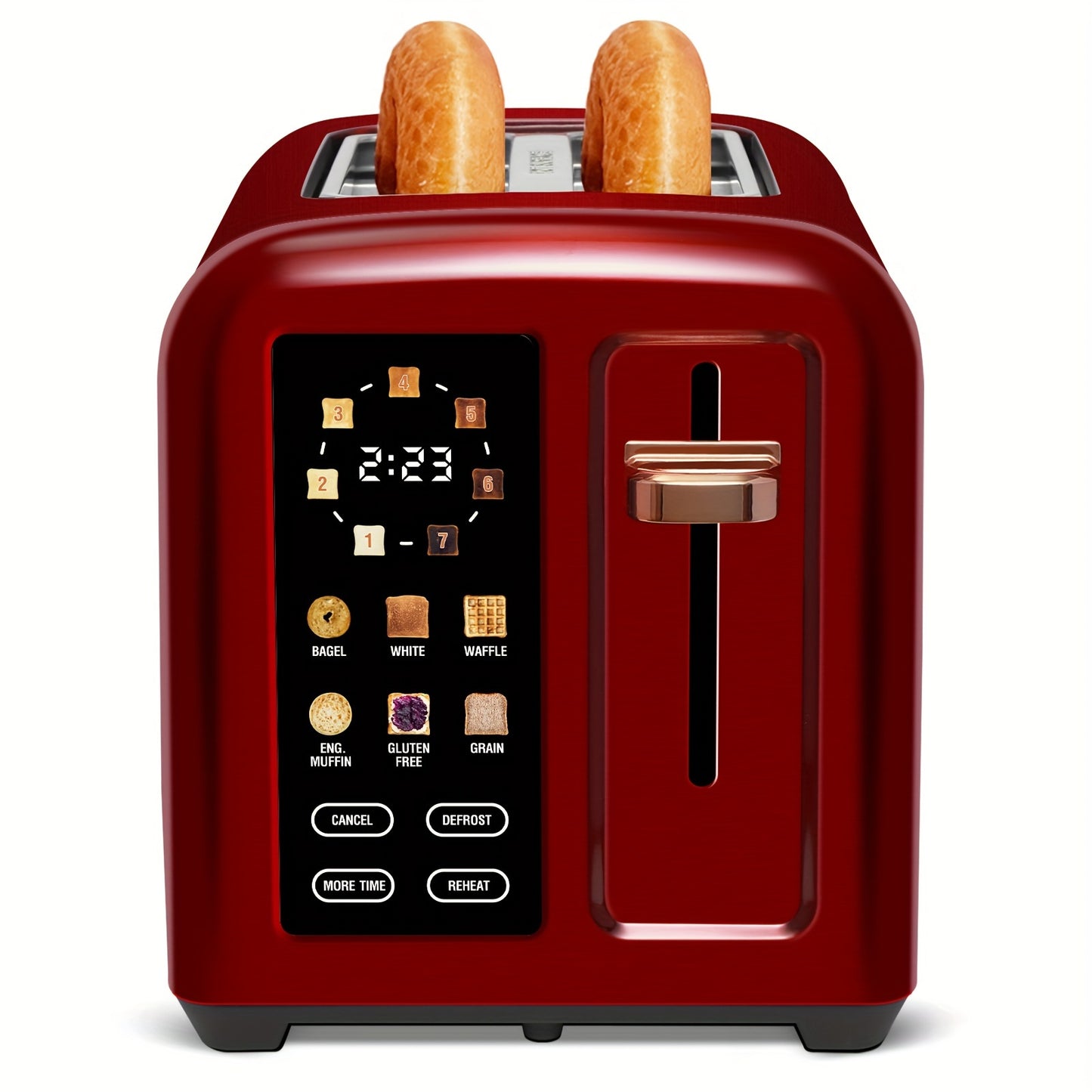Stainless Steel Toaster with LCD Display Touch Buttons