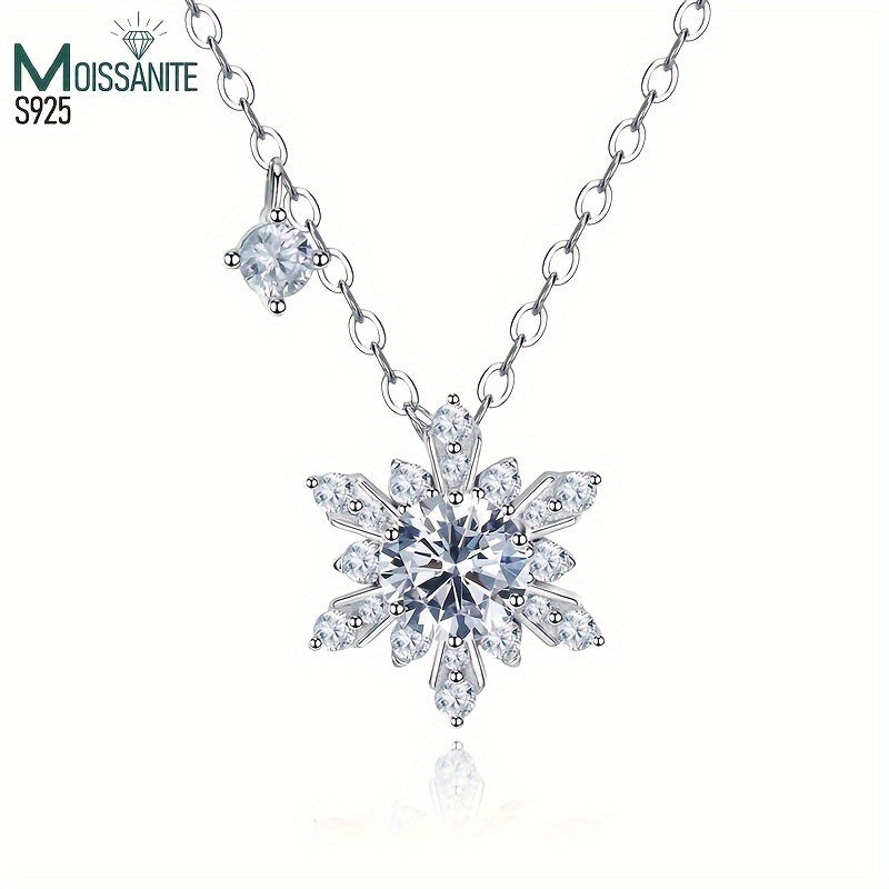 1pc Fine18k Gold Plated 925 Silver 5.5g Moissanite Necklace