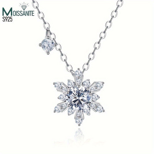 1pc Fine18k Gold Plated 925 Silver 5.5g Moissanite Necklace