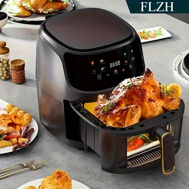Electric Air Fryer Oven with Smart Cooking Programs, Large Capacity Multifunctional Touch Control