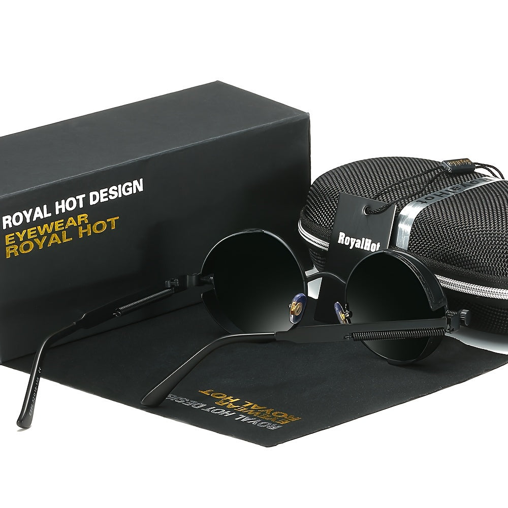RoyalHot Polarized Round Frame Punk Fashion Glasses For Outdoor