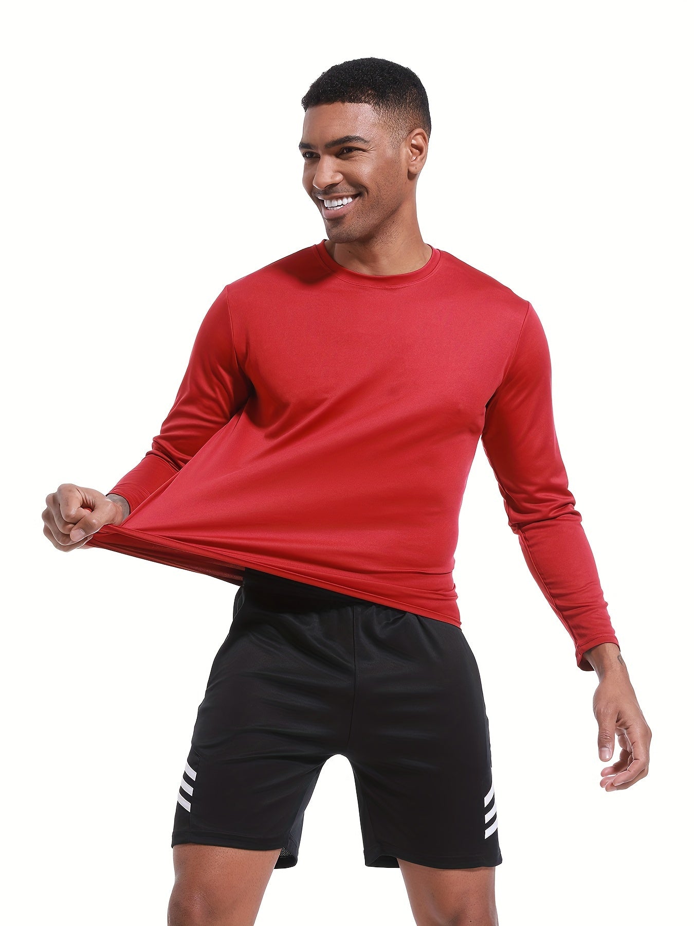 5pcs Long Sleeve Shirts For Men Moisture Wicking Casual