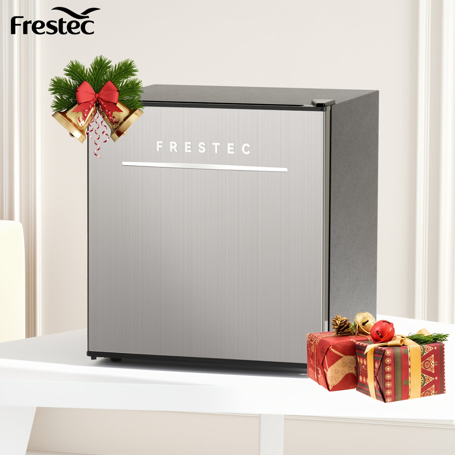 Frestec 3.5 Cubic Feet Mini Fridge With Freezer Compartment