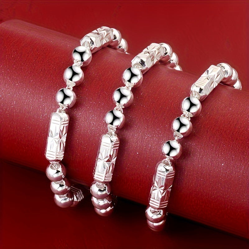 925 Sterling Silver Diamond Hexagonal Tube Necklace - Luxurious Unisex Italian-style Design - Perfect for Anniversaries, Birthdays, Holidays, Christmas Special Occasions with Gift Box